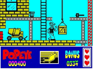 Popeye 2 screenshot 3 for ZX Spectrum